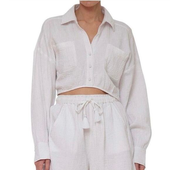 Avec Les Filles cropped long sleeve - small - Picture 1 of 7